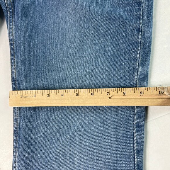 Y2K Levi's Jean Women 32x30* 515 Mid Rise Boot Cut Blue Faded Denim Tag 12M Miss - Picture 12 of 16